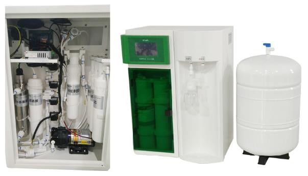 ল্যাব ব্যবহারের জন্য TOC < 20ppb এবং 50W পাওয়ার সহ 10LPH রিভার্স অসমোসিস জল শোধন মেশিন